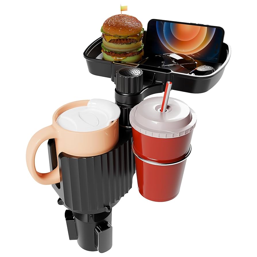 Amazon | 取り外し可能なデュアルカップホルダー。フードトレイ